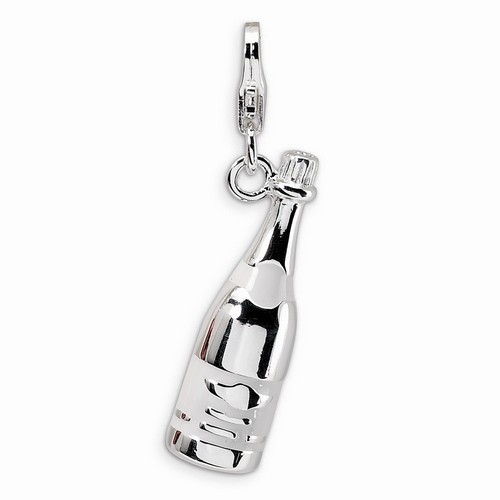 Champagne Bottle 3-D Charm By Amore La Vita