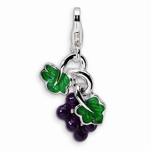 Purple Grapes 3-D Charm By Amore La Vita