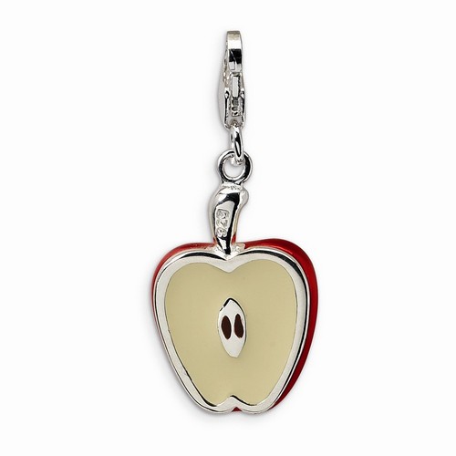 Red Half Apple 3-D Charm By Amore La Vita