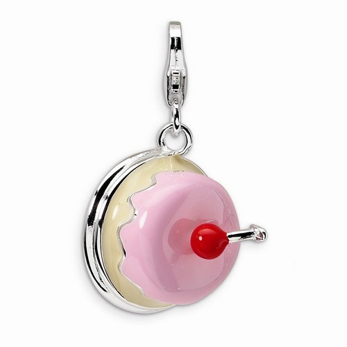 Cherry Topped Cake 3-D Charm By Amore La Vita