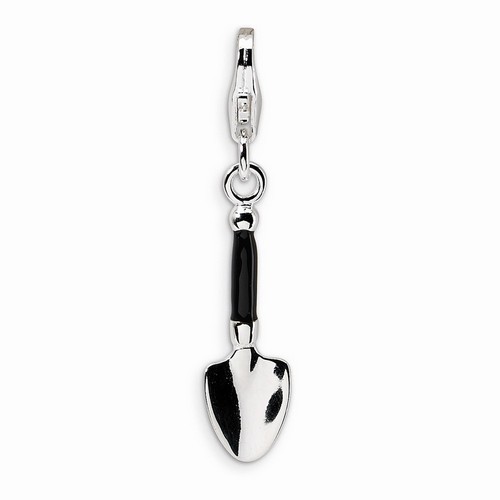 Black Garden Trowel 3-D Charm By Amore La Vita