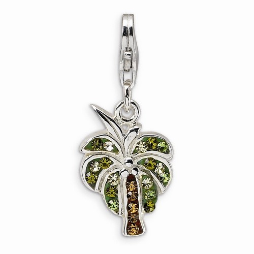 Palm Tree Charm With Swarovski Elements By Amore La Vita