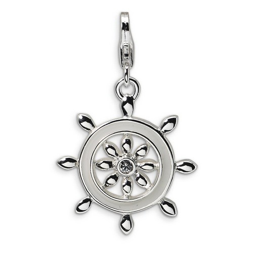 Black Ship Wheel With Swarovski Elements By Amore La Vita