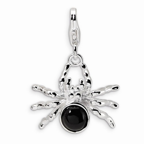 Black Spider 3-D Charm By Amore La Vita