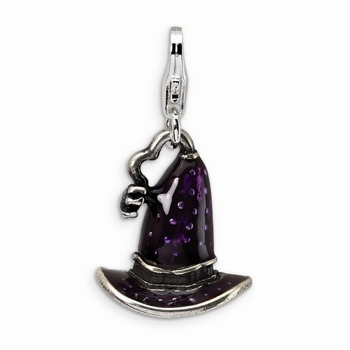 Black Witches Hat 3-D Charm By Amore La Vita