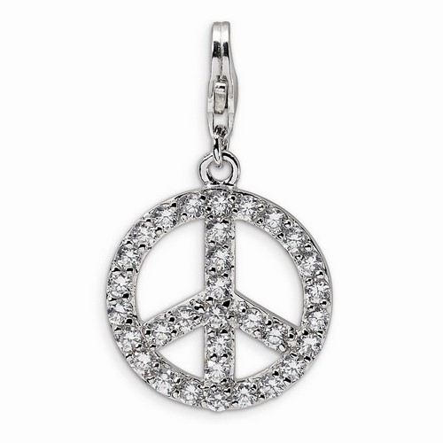 Large Peace Symbol Charm By Amore La Vita