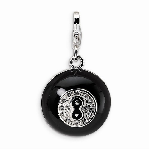 Magic 8 Ball 3-D Charm With Swarovski Elements By Amore La Vita