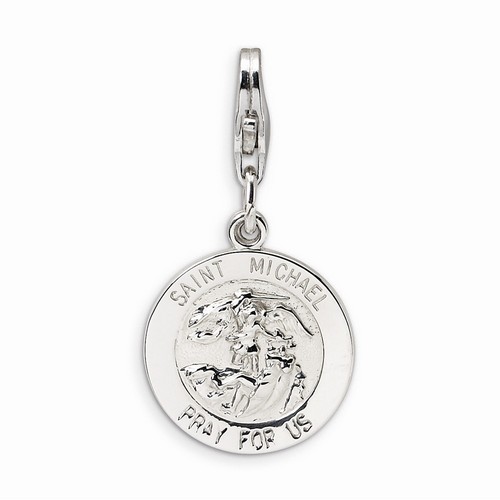 Small Round Saint Michael Medal Charm By Amore La Vita