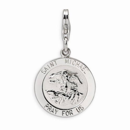 Large Round Saint Michael Medal Charm By Amore La Vita