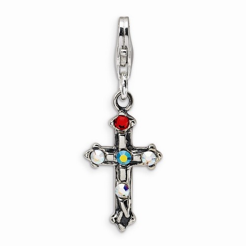 Cross Charm With Swarovski Elements By Amore La Vita