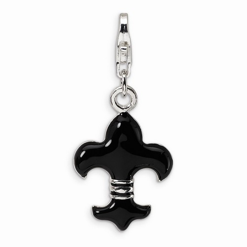 Black Fleur De Lis Charm By Amore La Vita