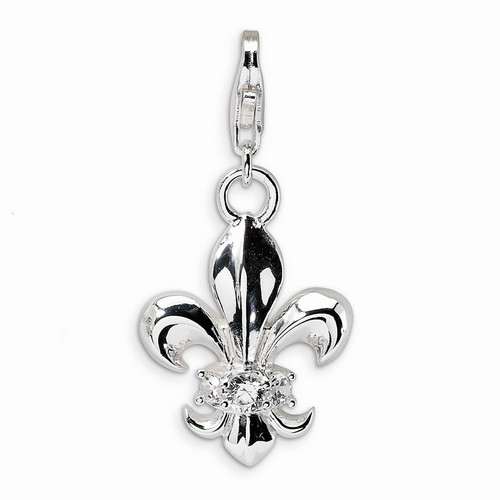 Polished Fleur De Lis Charm By Amore La Vita