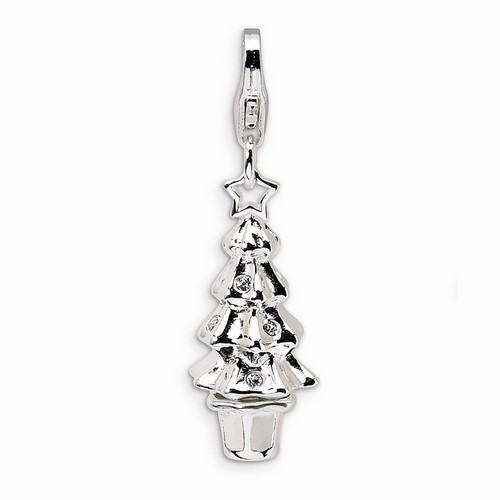 Christmas Tree Charm With Swarovski Elements By Amore La Vita