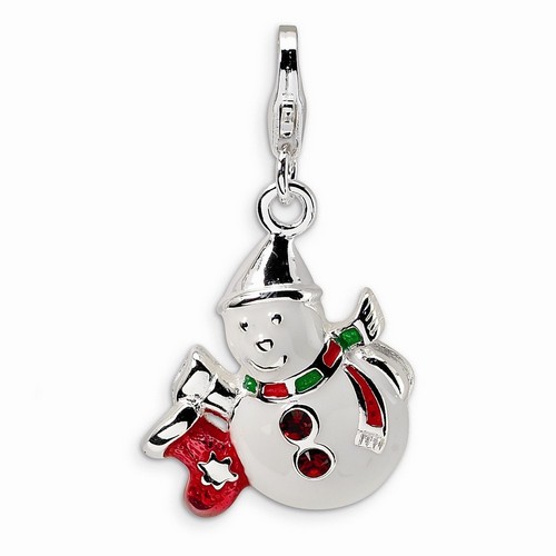 Snowman Charm With Swarovski Elements By Amore La Vita