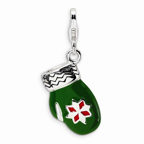 Green Mitten 3-D Charm By Amore La Vita