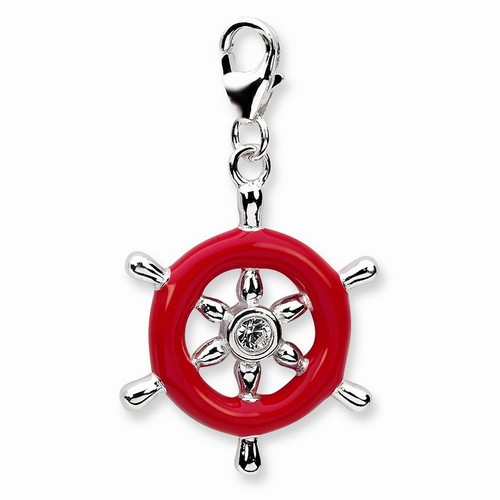 Red Ship Wheel With Swarovski Elements By Amore La Vita