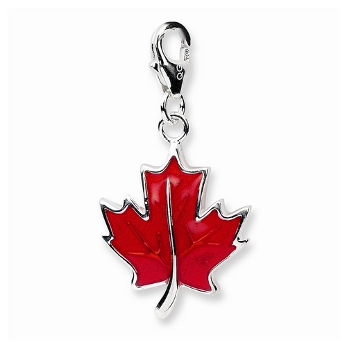 Red Maple Leaf 3-D Charm By Amore La Vita