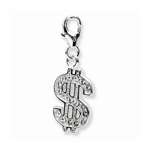 Dollar Sign Charm With Swarovski Elements By Amore La Vita