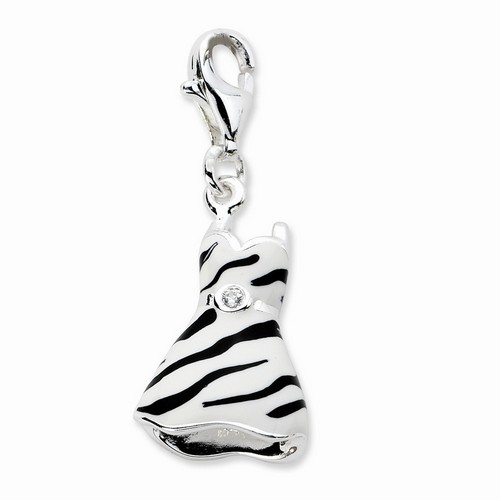 Zebra Print Dress Charm By Amore La Vita