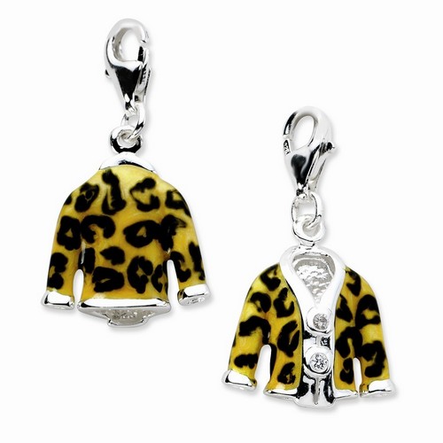 Leopard Print Jacket Charm By Amore La Vita