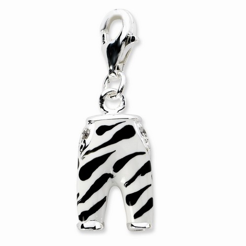 Zebra Print Pants Charm By Amore La Vita