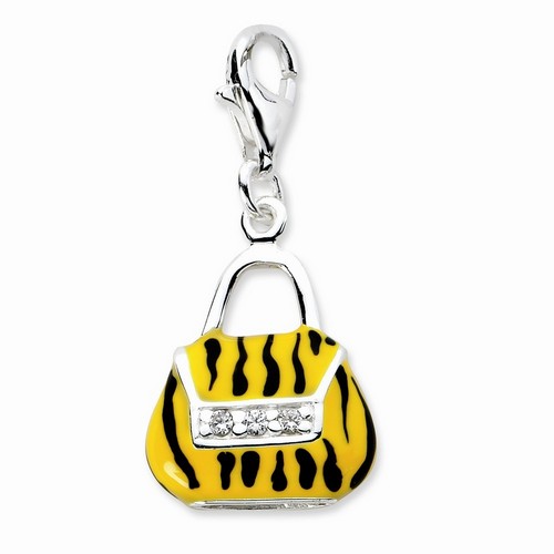 Tiger Print Purse Charm By Amore La Vita