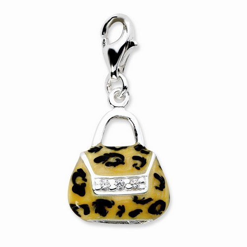 Leopard Print Purse Charm By Amore La Vita