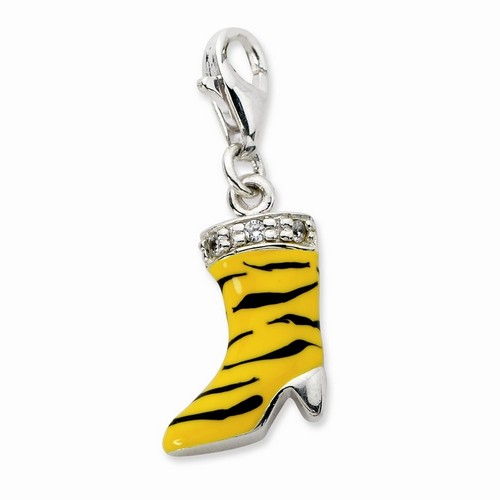 Tiger Print High Heel Boot Charm By Amore La Vita