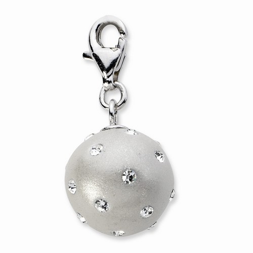 White Ferido Crystal Ball Charm By Amore La Vita