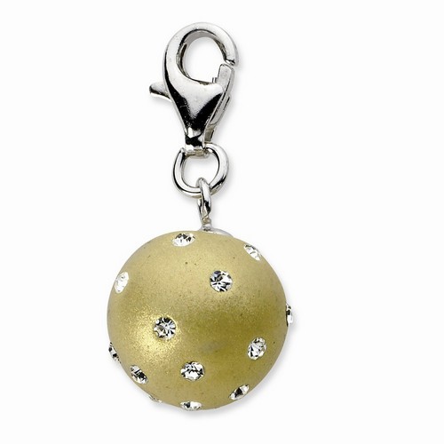 Gold Ferido Crystal Ball Charm By Amore La Vita