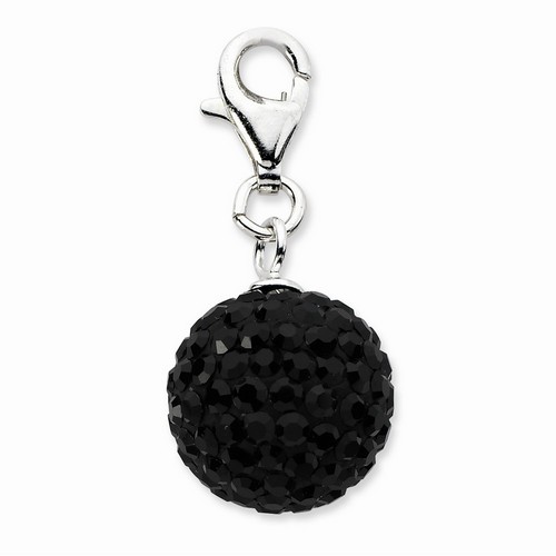 Black Crystal Ball Charm By Amore La Vita