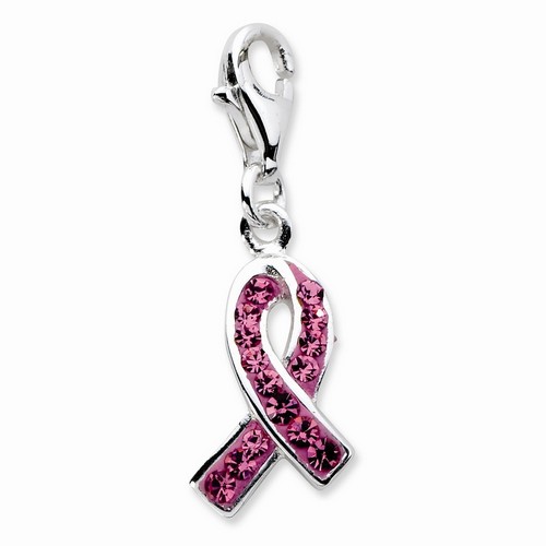 Swarovski Pink Element Awareness Charm By Amore La Vita