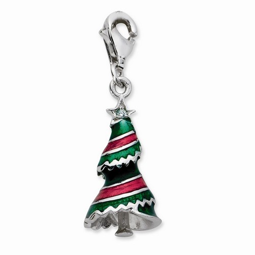 Red And Green Christmas Tree Charm By Amore La Vita