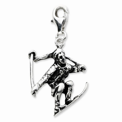 Snow Skier 3-D Charm By Amore La Vita