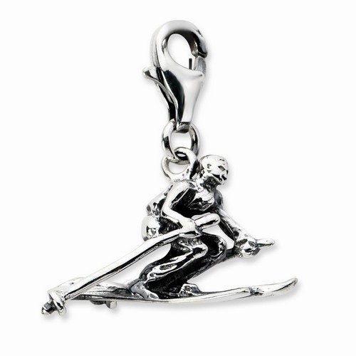 Skier 3-D Charm By Amore La Vita