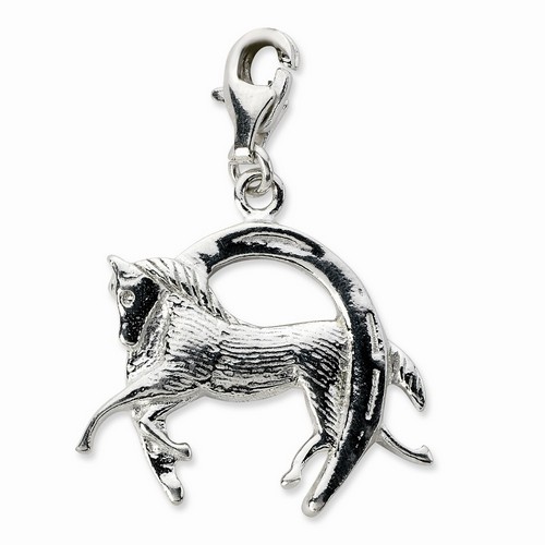 Horse And Horseshoe Charm By Amore La Vita