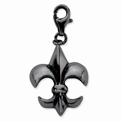 Oxidized Large Fleur De Lis Charm By Amore La Vita