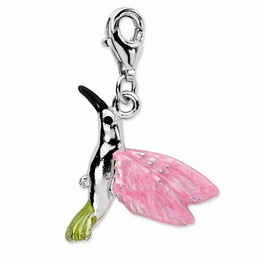 Pink Hummingbird Charm By Amore La Vita