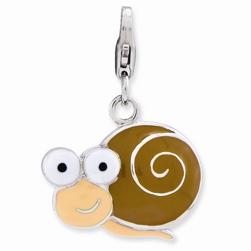 Brown Snail 3-D Charm By Amore La Vita