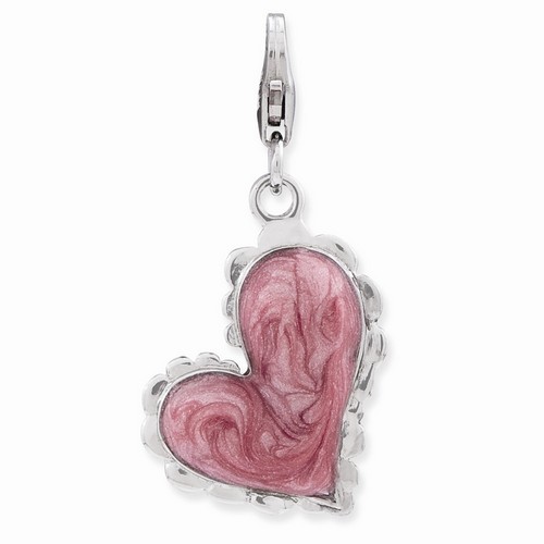 3-D Heart Charm 2-Sided By Amore La Vita