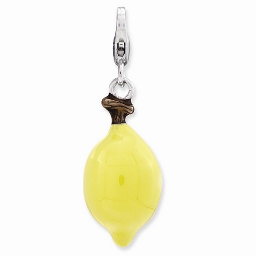 Yellow Lemon 3-D Charm By Amore La Vita