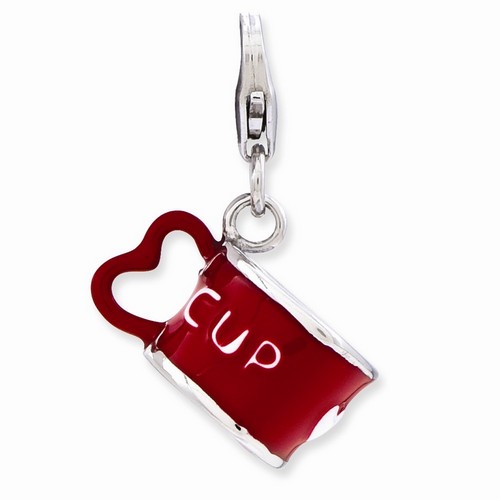 Heart Cup 3-D Charm By Amore La Vita