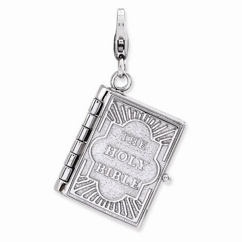 Engraveable Movable Bible 3-D Charm By Amore La Vita