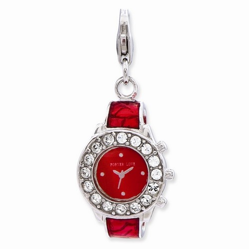 Swarovski 3-D Red Watch Charm By Amore La Vita