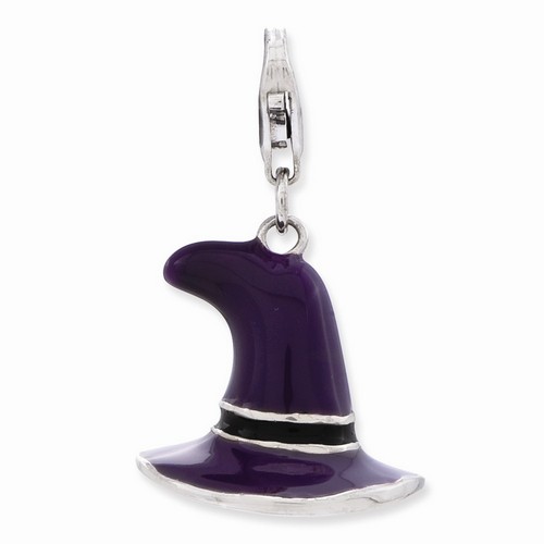 Purple Witches Hat 3-D Charm By Amore La Vita