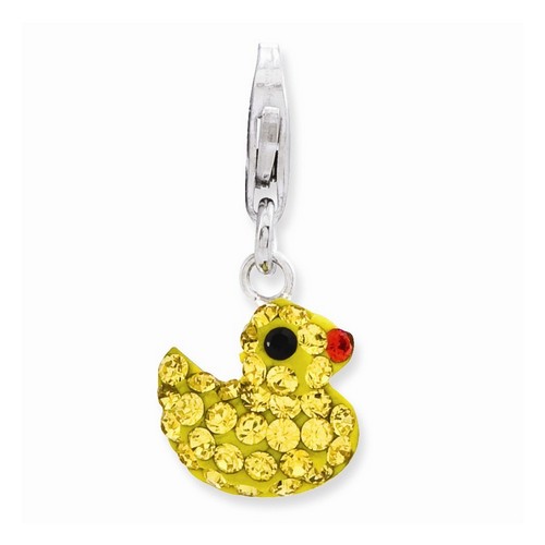 Yellow Duck Charm With Swarovski Elements By Amore La Vita