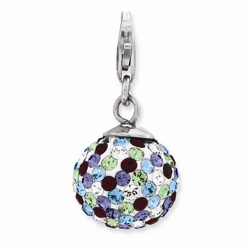 Multi-Color Crystal Ball 3-D Charm By Amore La Vita