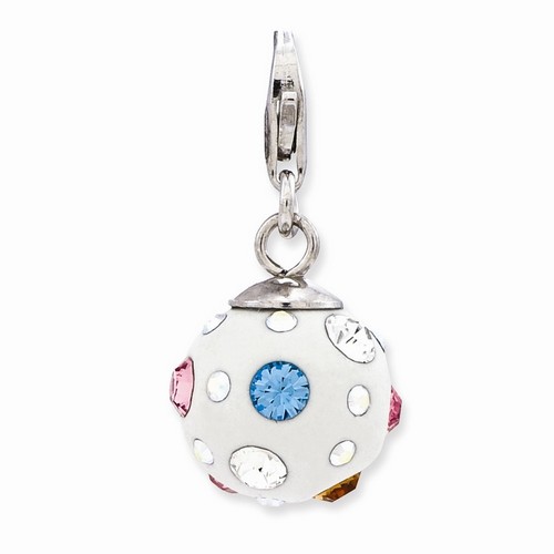 Multi-Color Crystal Ball 3-D Charm By Amore La Vita