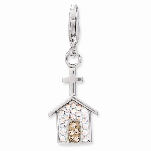 Swarovski Crystal Church Charm By Amore La Vita