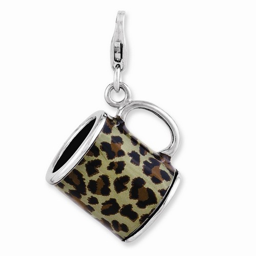 3-D Leopard Mug Charm By Amore La Vita